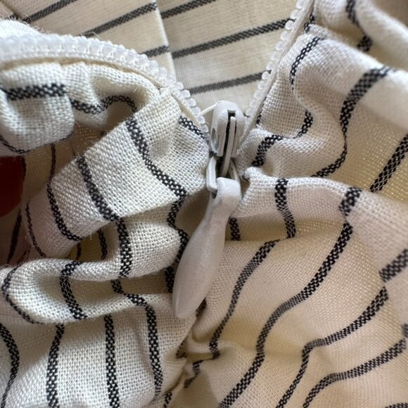 Dissh Ayla Cream Stripe Midi Dress Women’s Size 8 Cotton Summer Coastal Europe - Picture 10 of 15